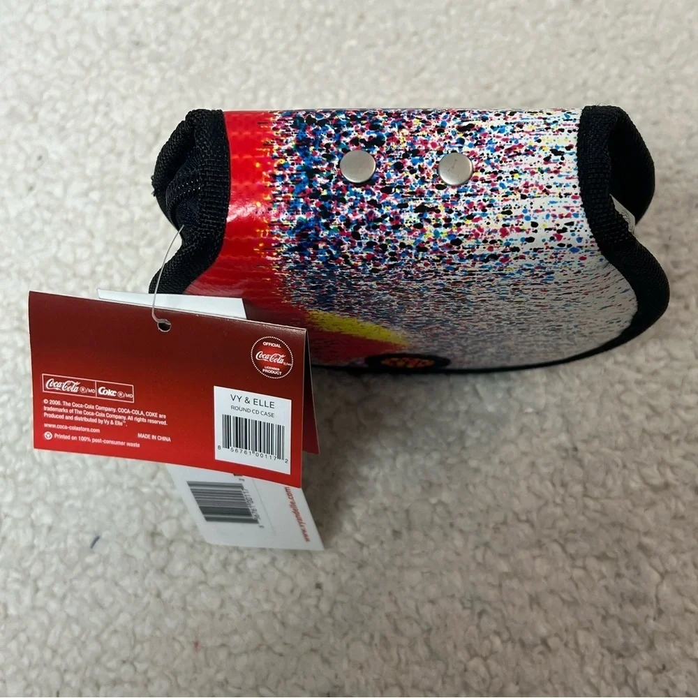 Vy & Elle Coca Cola Licensed Multicolor Round CD Case